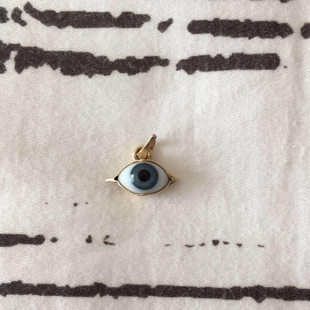 14K Gold Eye Charm